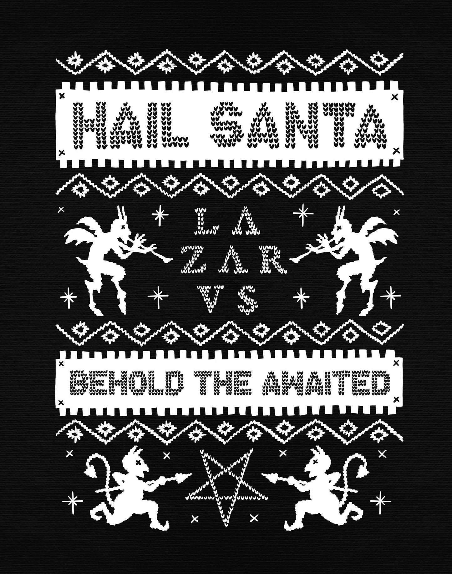 LAZARVS 'HAIL SANTA' XMAX SWEATER BLACK